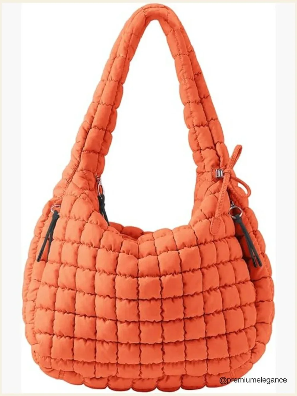 Large Nylon Puffer Quilted Tote Hobo Bag Crossbody Shoulder Puffy Purse